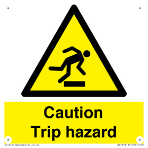 caution trip hazard